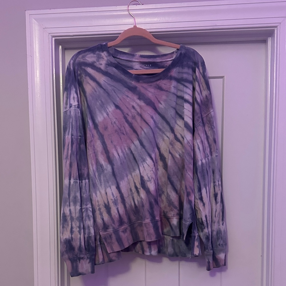 American Eagle Tie-Dye Long Sleeve Sweatshirt